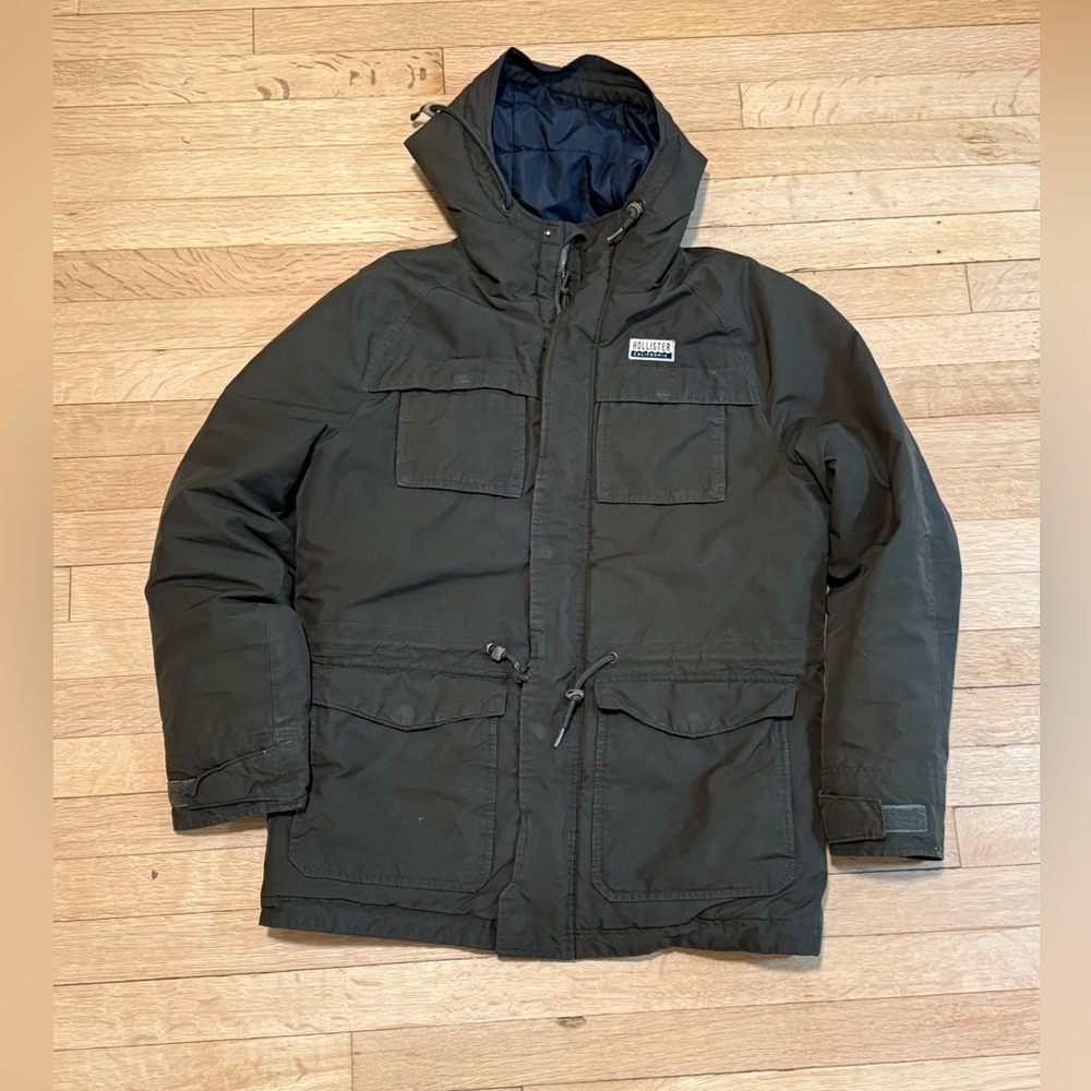 Hollister Men's Army Green Jacket (Sz M)